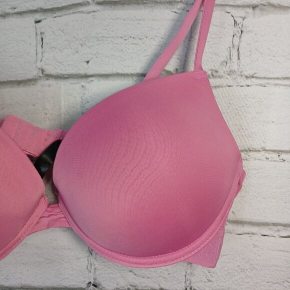 WOMENS STEVE MADDEN PINK PADDED UNDERWIRE BRA SIZE 38C - Picture 5 of 9